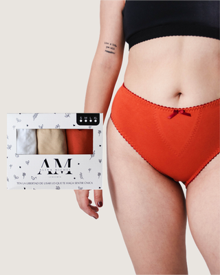 Pack 3 Panties de Algodón Altas Corte Francés