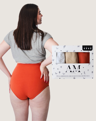 3-Pack Panties de Algodón Completas