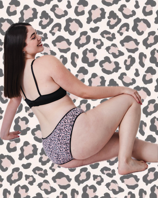 Pantie Estampado de Leopardo Rosa